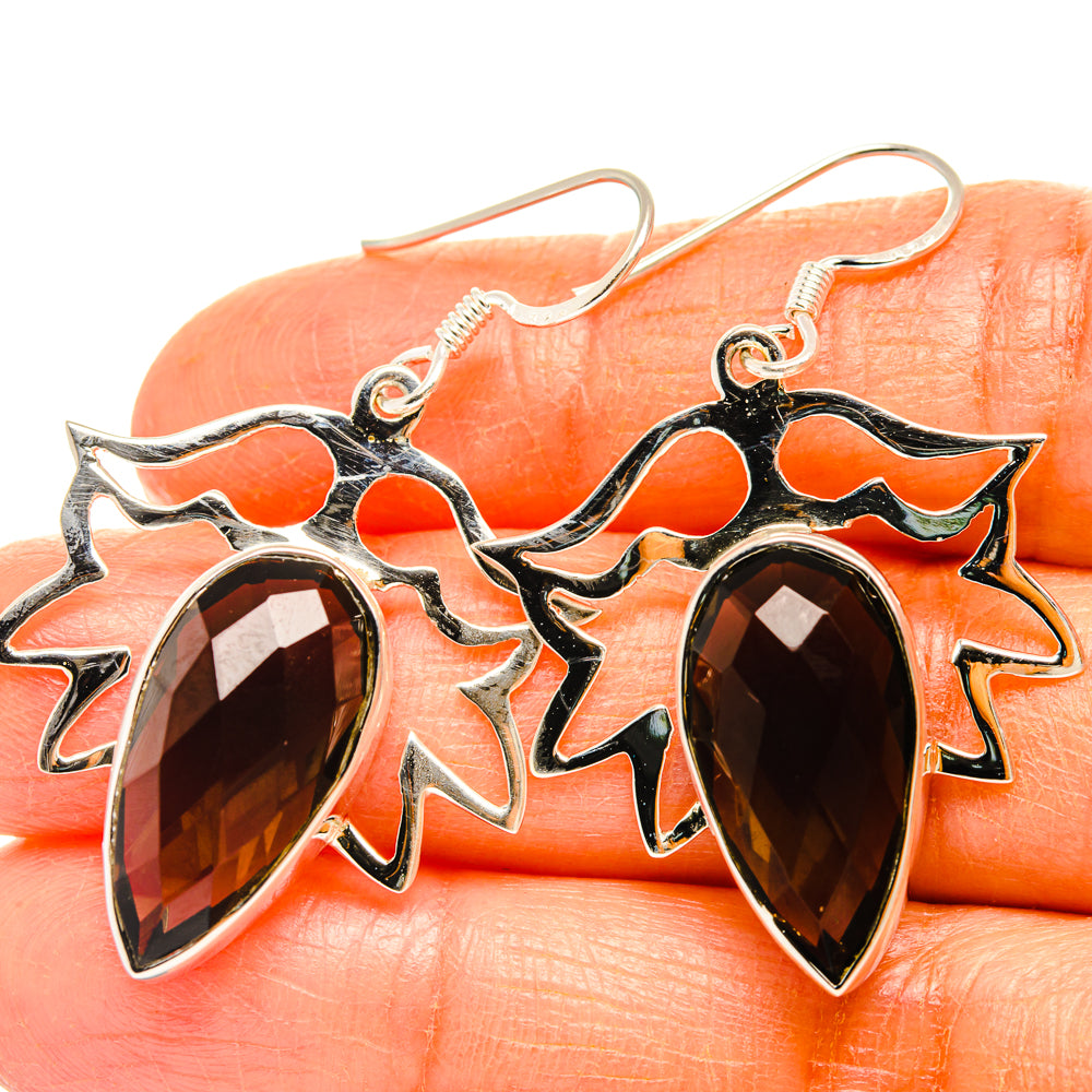 Smoky Quartz Earrings handcrafted by Anasilvercos - EARR427340