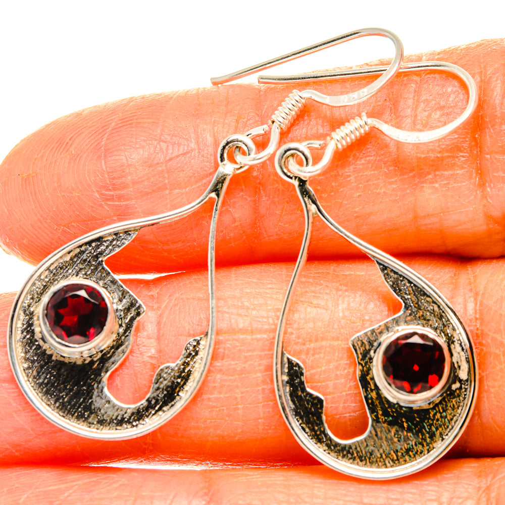 Garnet Earrings handcrafted by Anasilvercos - EARR427341