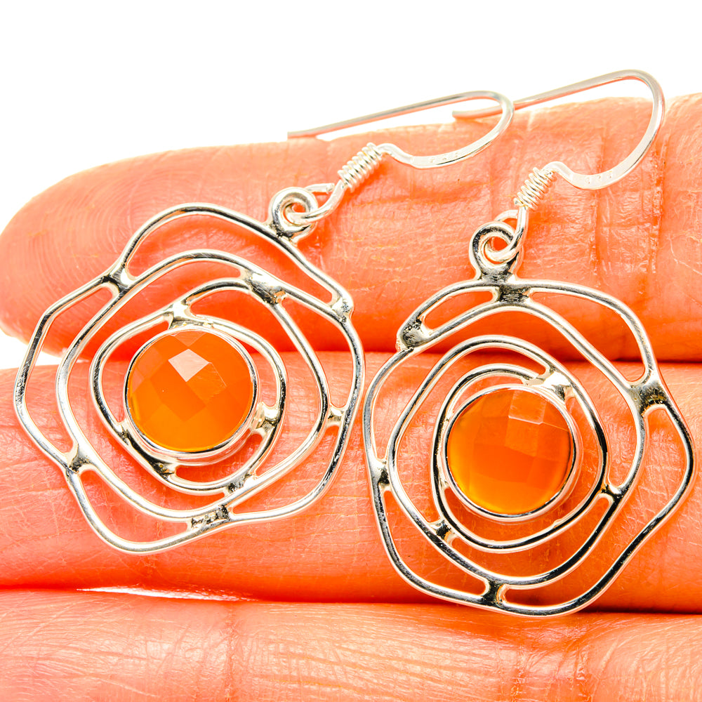 Carnelian Earrings handcrafted by Anasilvercos - EARR427344