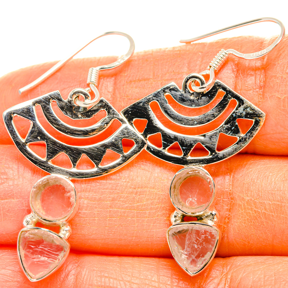 Rose Quartz Earrings handcrafted by Anasilvercos - EARR427347