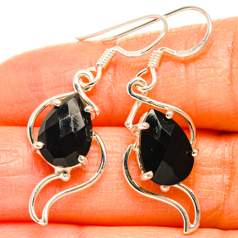 Black Onyx Earrings handcrafted by Anasilvercos - EARR427348