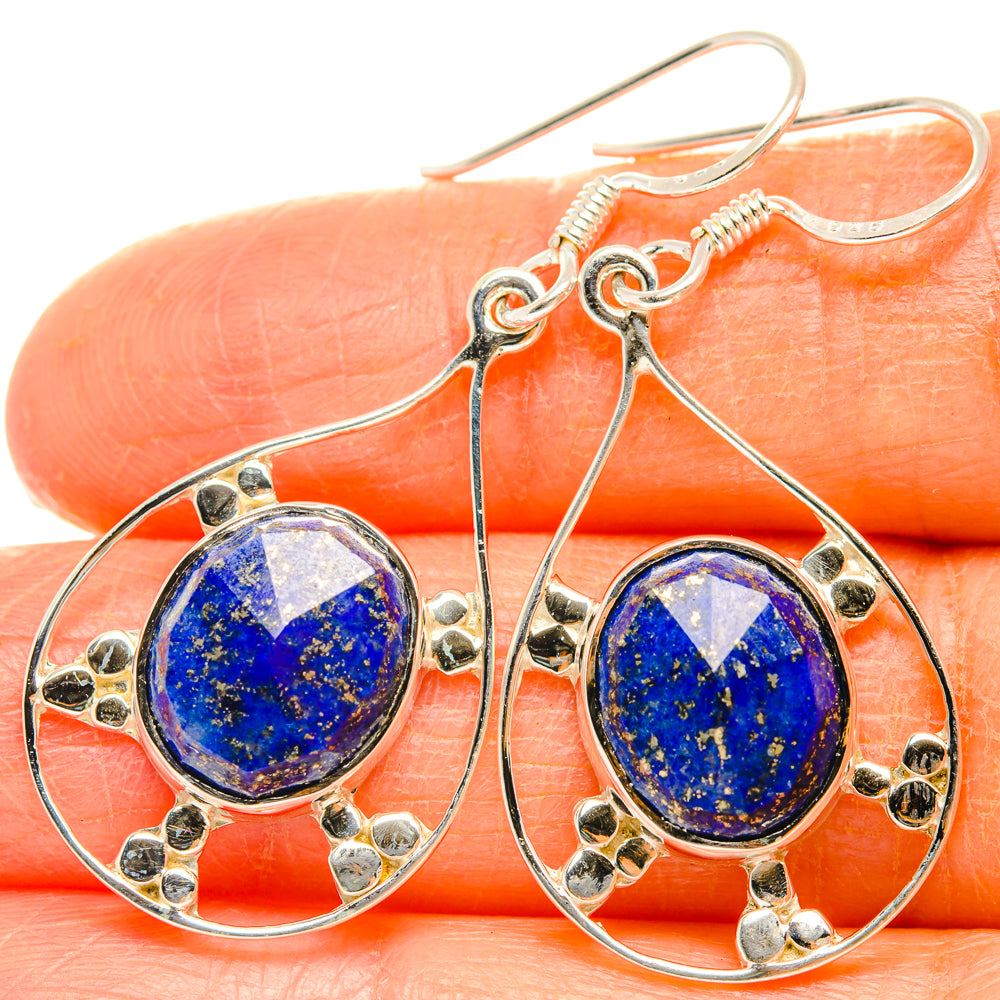 Lapis Lazuli Earrings handcrafted by Anasilvercos - EARR427352