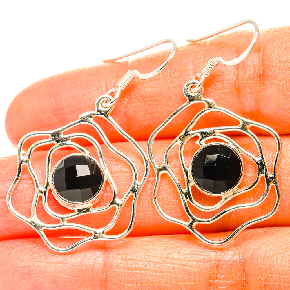 Black Onyx Earrings handcrafted by Anasilvercos - EARR427355