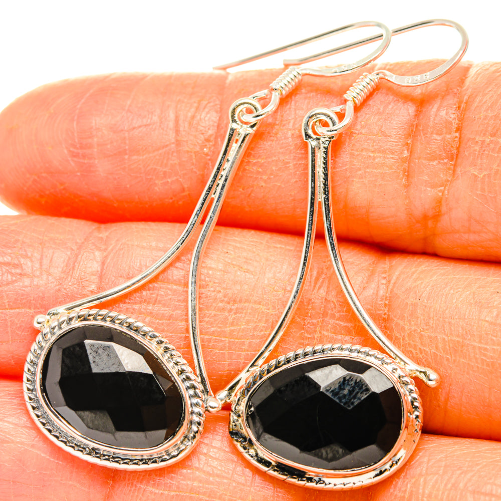 Black Onyx Earrings handcrafted by Anasilvercos - EARR427359