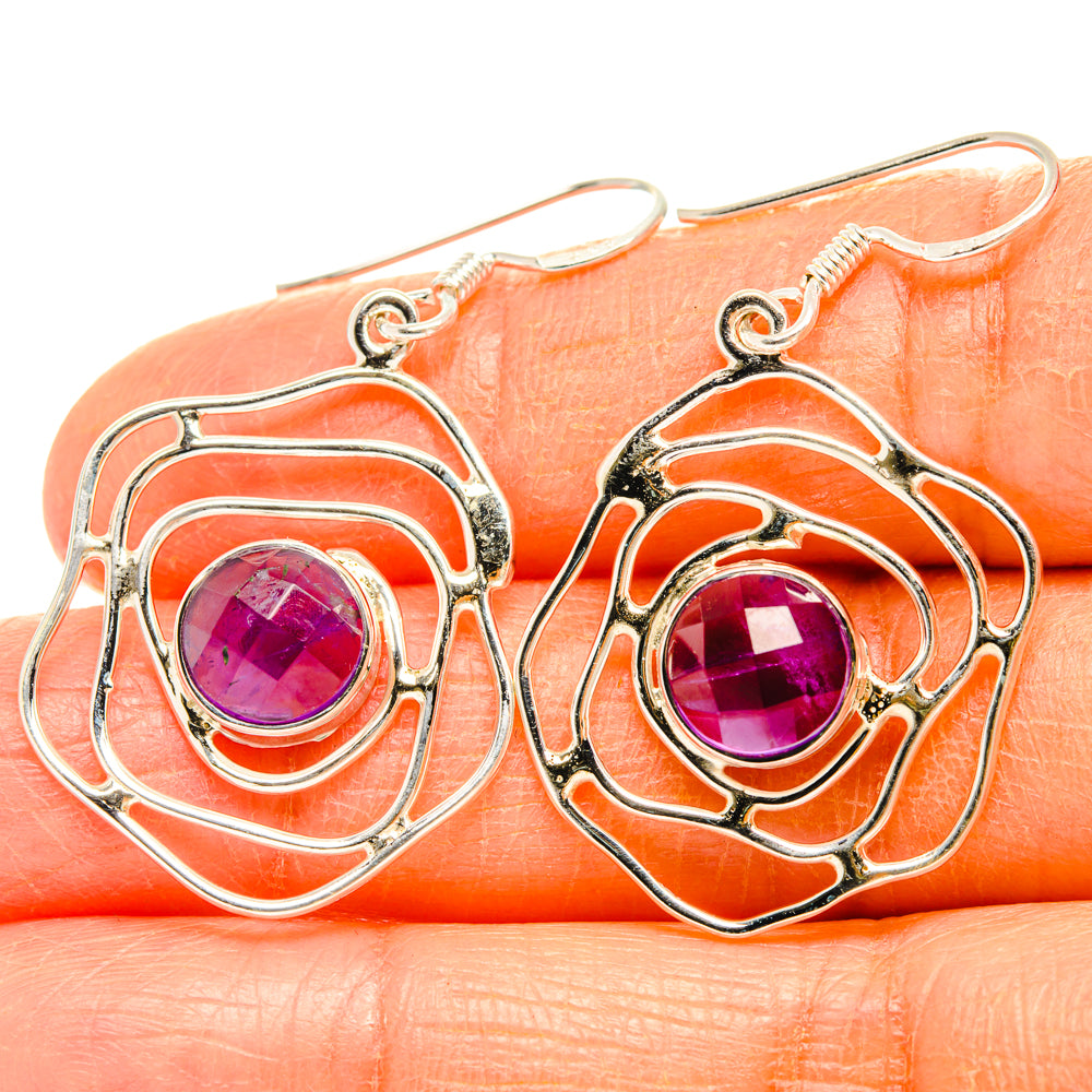 Amethyst Earrings handcrafted by Anasilvercos - EARR427370