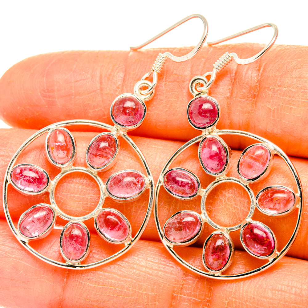 Pink Tourmaline Earrings handcrafted by Anasilvercos - EARR427374
