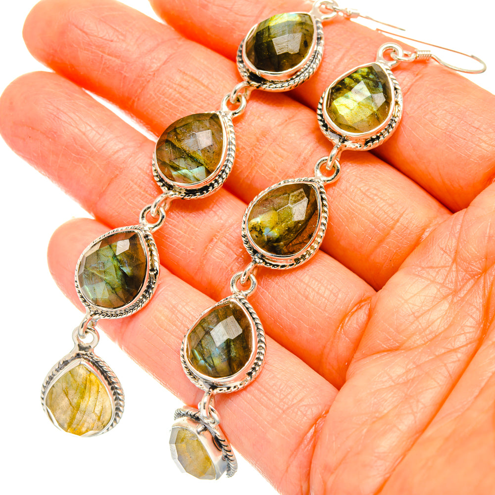 Labradorite Earrings handcrafted by Anasilvercos - EARR427386