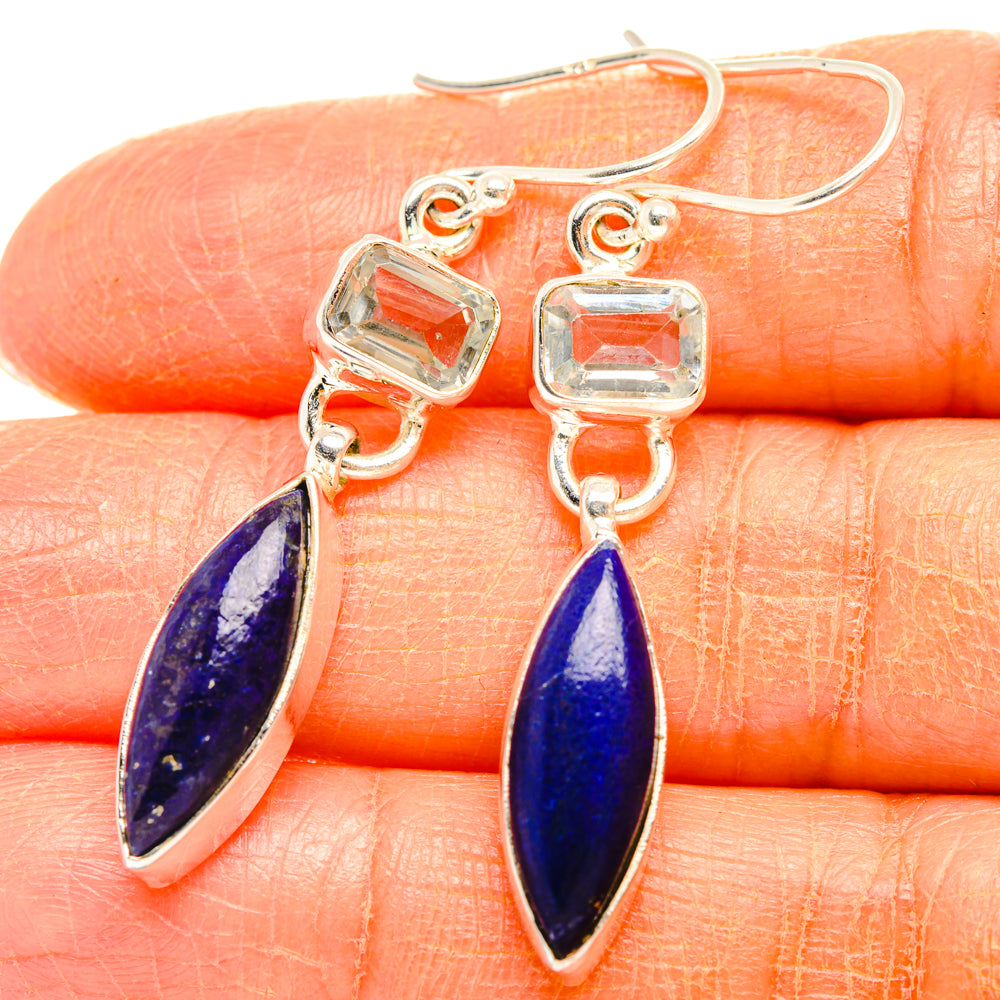 Lapis Lazuli Earrings handcrafted by Anasilvercos - EARR427390