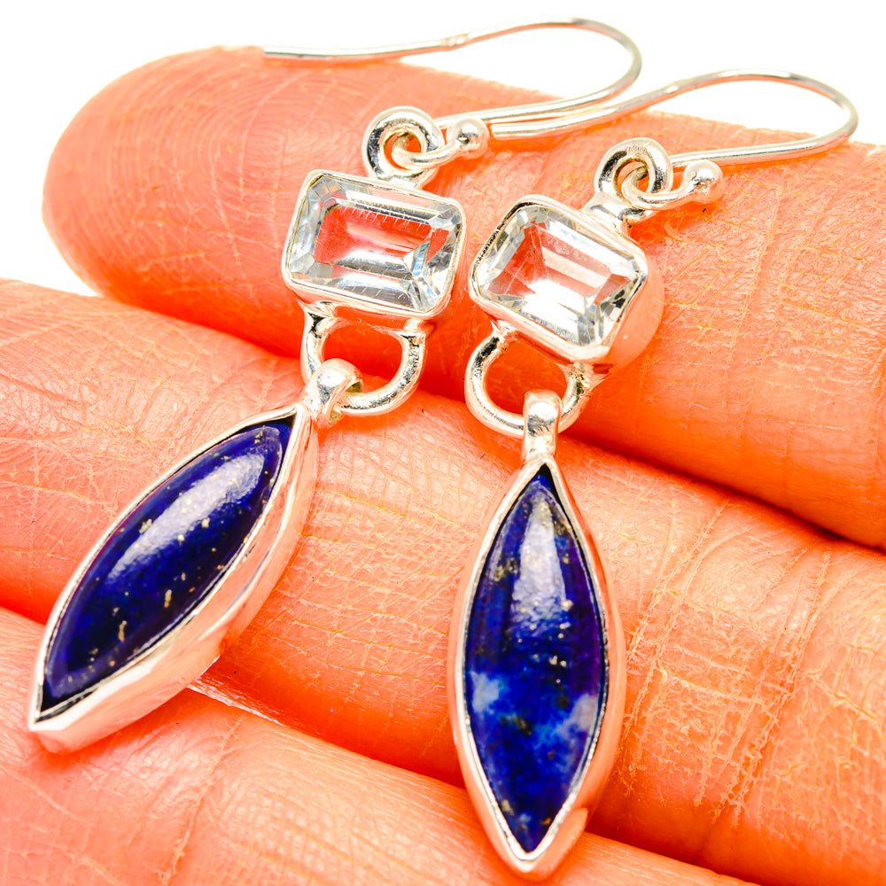 Lapis Lazuli Earrings handcrafted by Anasilvercos - EARR427394