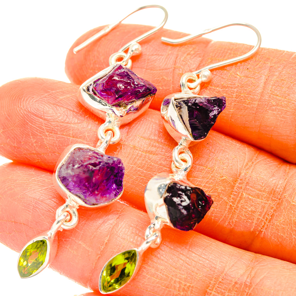 Amethyst Earrings handcrafted by Anasilvercos - EARR427396
