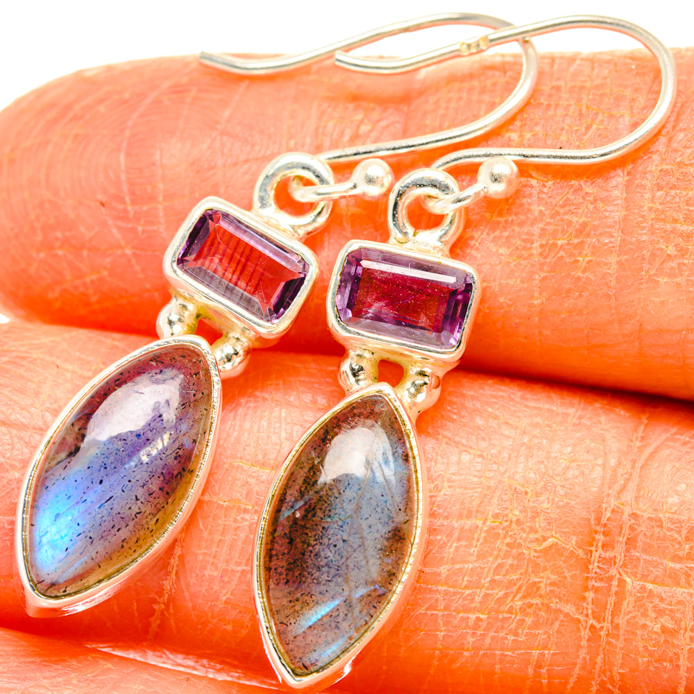 Labradorite Earrings handcrafted by Anasilvercos - EARR427405
