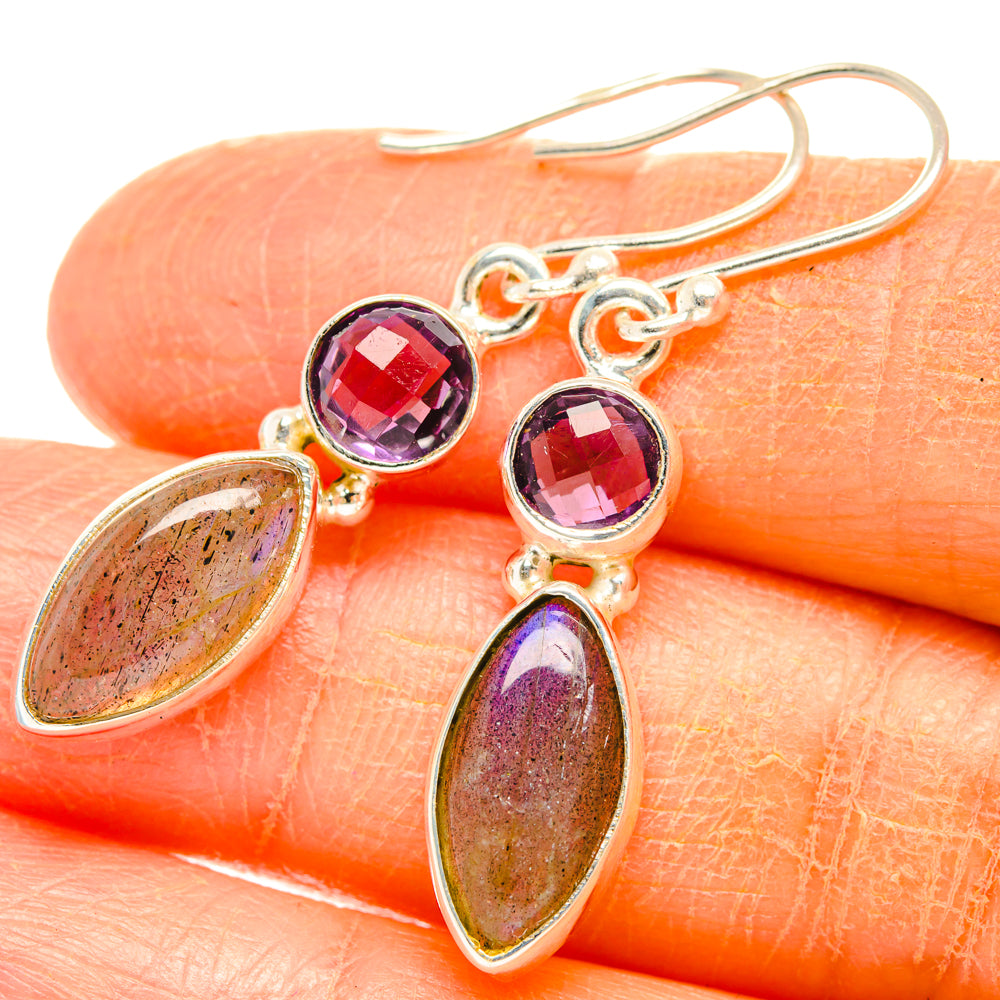 Labradorite Earrings handcrafted by Anasilvercos - EARR427407