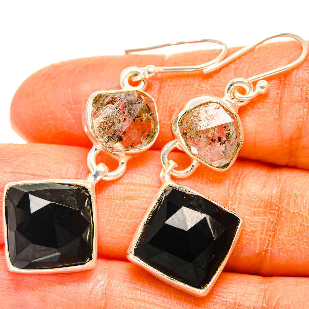 Black Onyx Earrings handcrafted by Anasilvercos - EARR427409