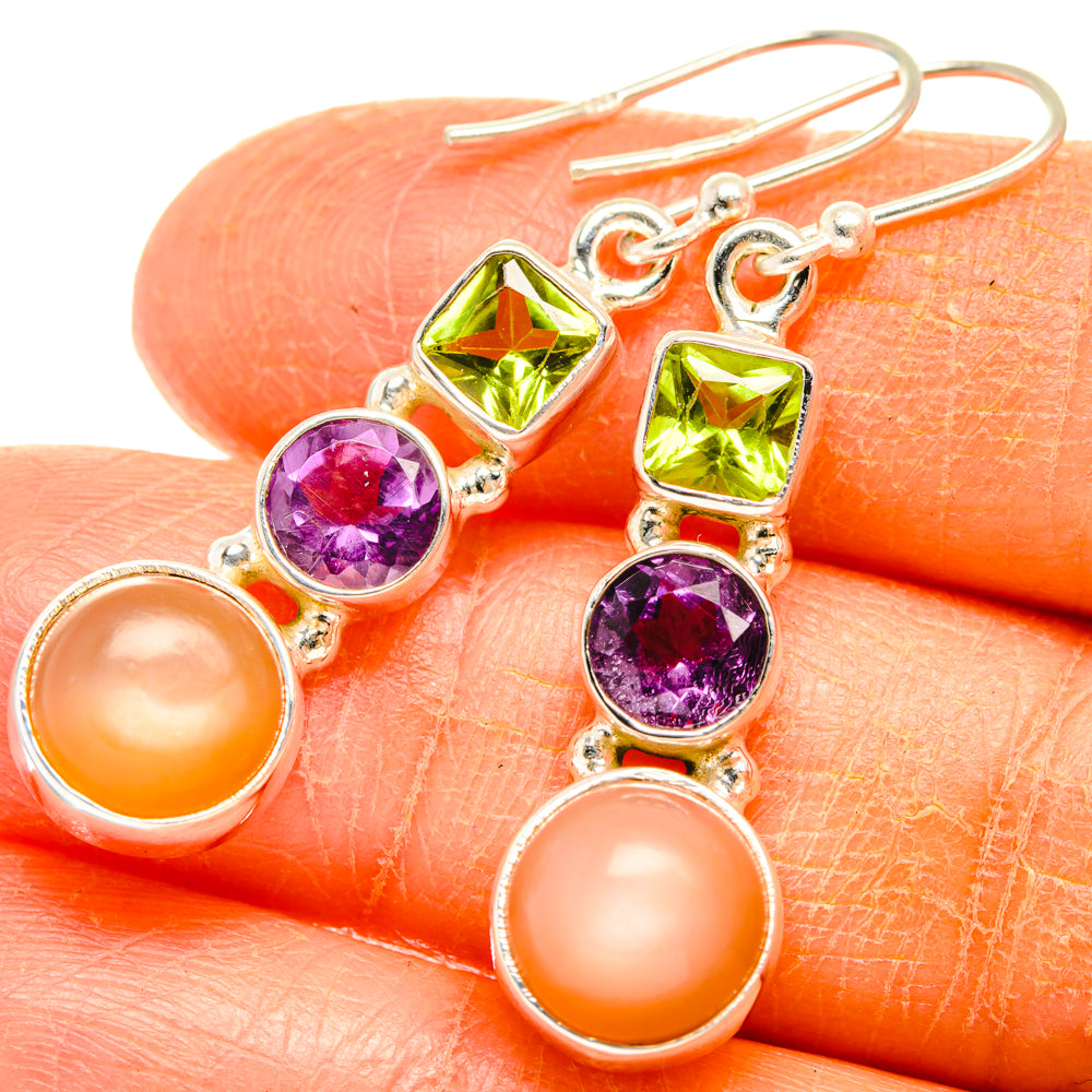 Sunstone Earrings handcrafted by Anasilvercos - EARR427411