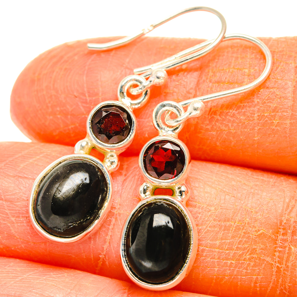 Star Diopside Earrings handcrafted by Anasilvercos - EARR427414