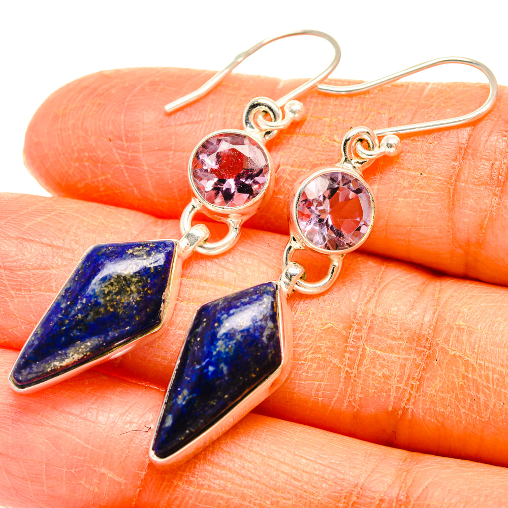 Lapis Lazuli Earrings handcrafted by Anasilvercos - EARR427415