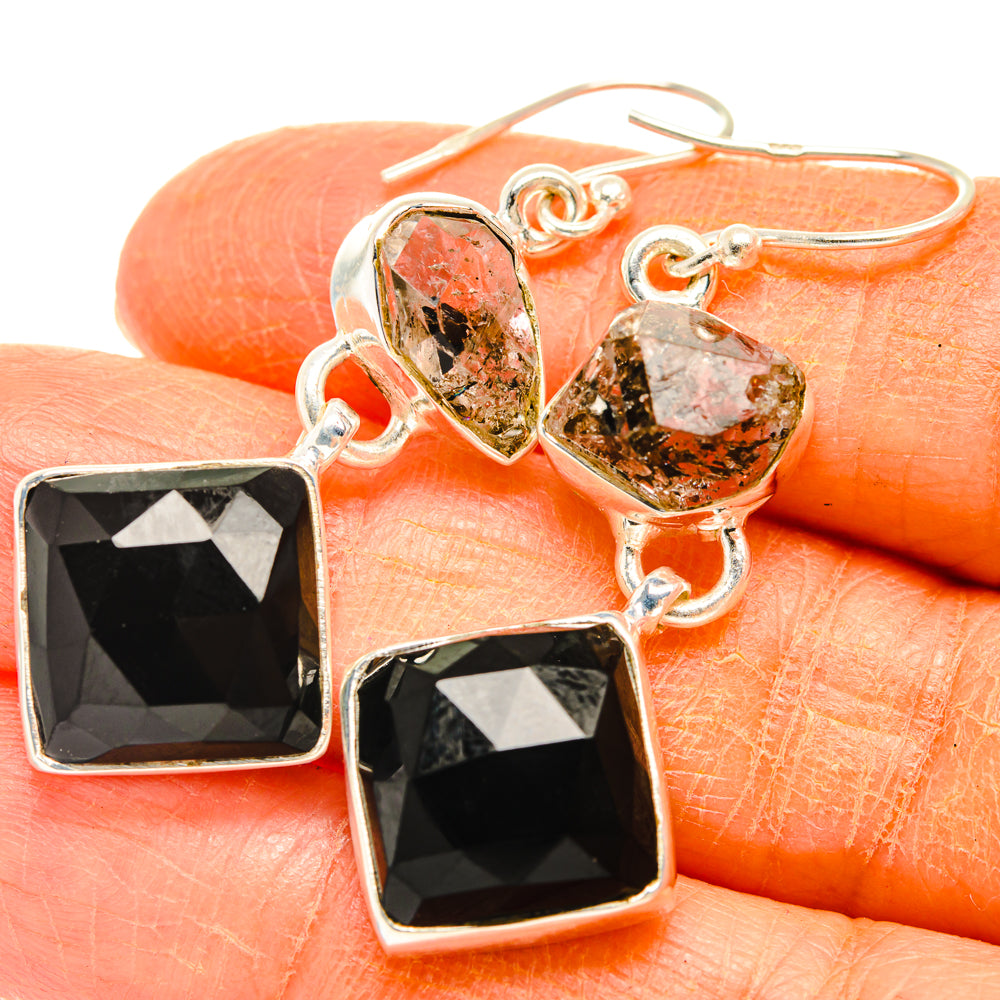 Black Onyx Earrings handcrafted by Anasilvercos - EARR427420