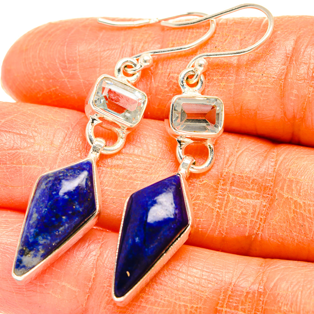 Lapis Lazuli Earrings handcrafted by Anasilvercos - EARR427423