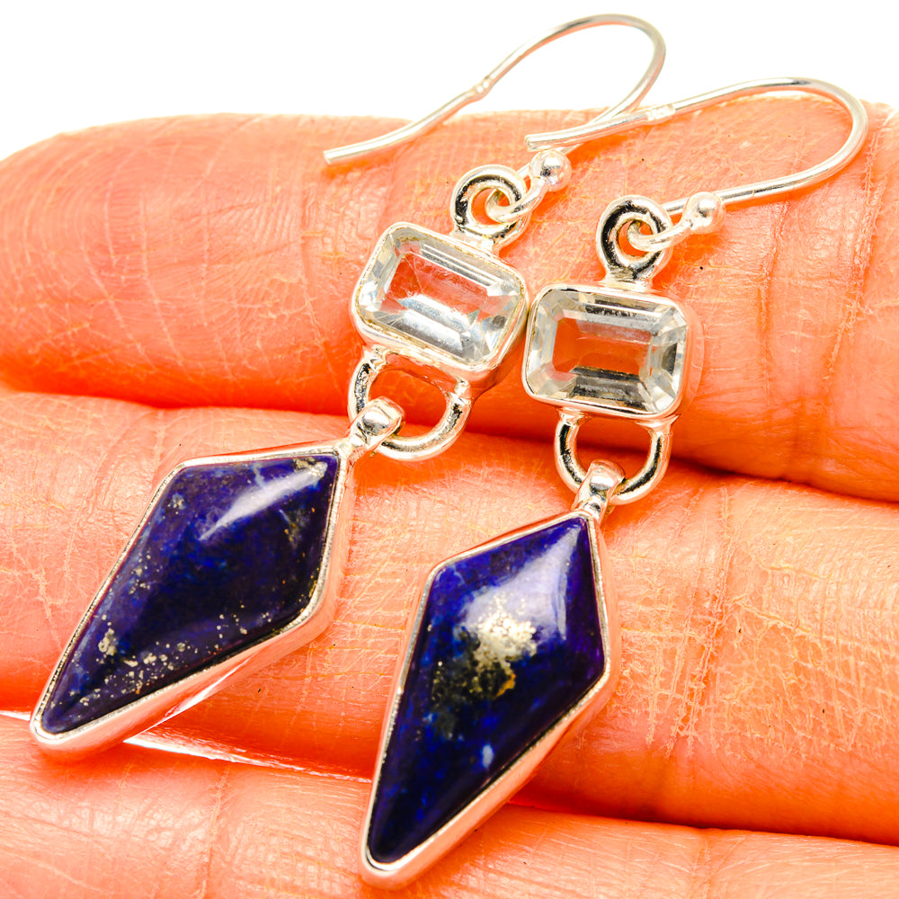 Lapis Lazuli Earrings handcrafted by Anasilvercos - EARR427428