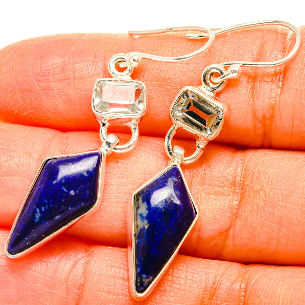 Lapis Lazuli Earrings handcrafted by Anasilvercos - EARR427440