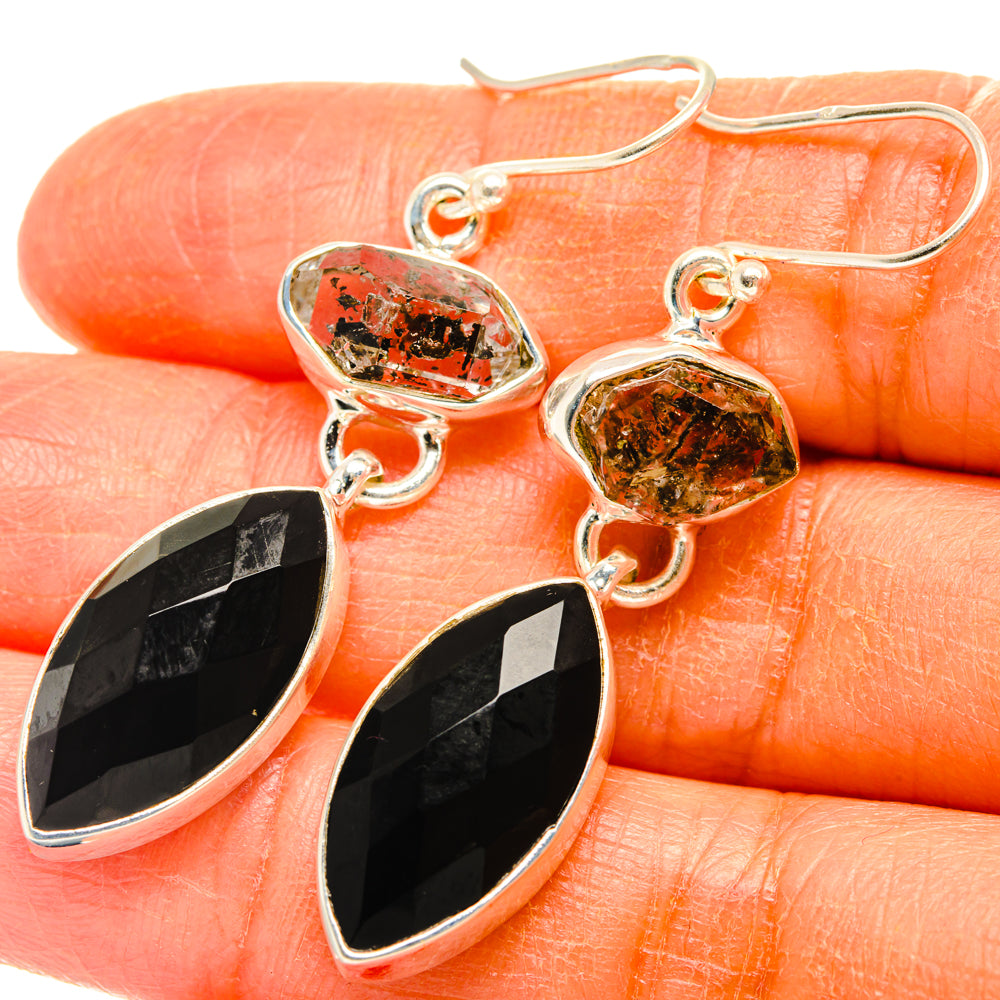 Black Onyx Earrings handcrafted by Anasilvercos - EARR427442