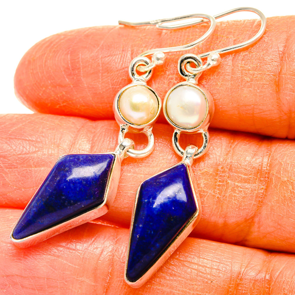 Lapis Lazuli Earrings handcrafted by Anasilvercos - EARR427447