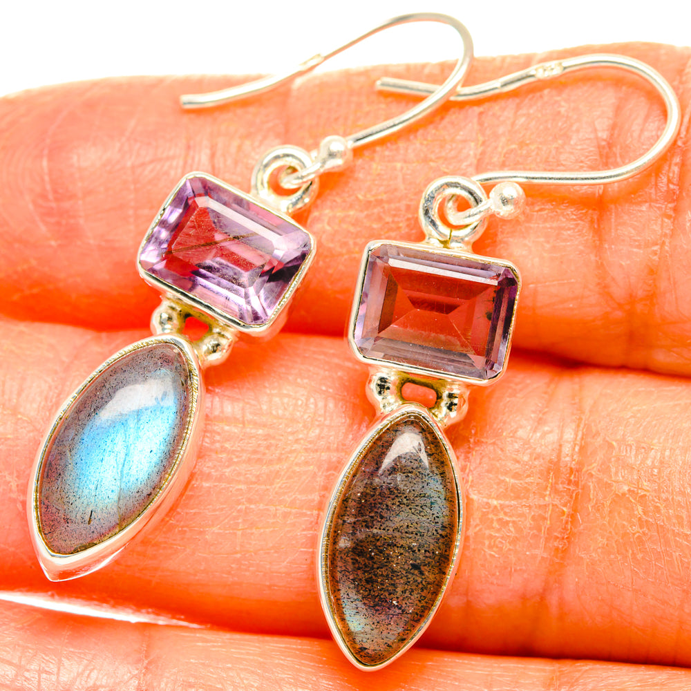Labradorite Earrings handcrafted by Anasilvercos - EARR427448