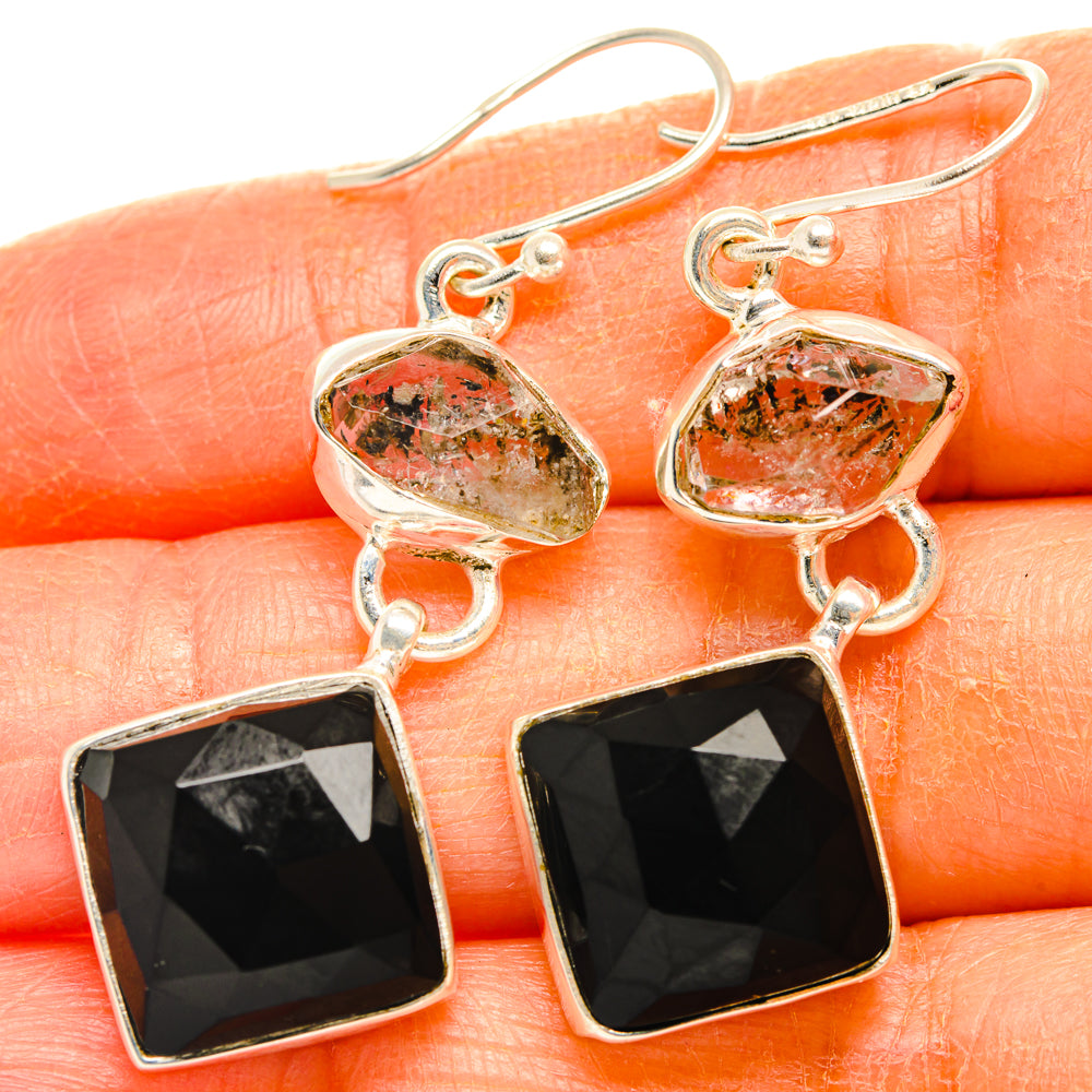 Black Onyx Earrings handcrafted by Anasilvercos - EARR427454