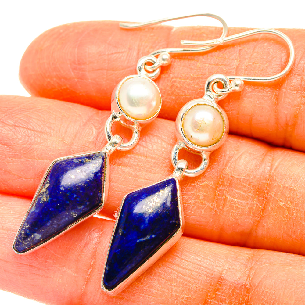 Lapis Lazuli Earrings handcrafted by Anasilvercos - EARR427459