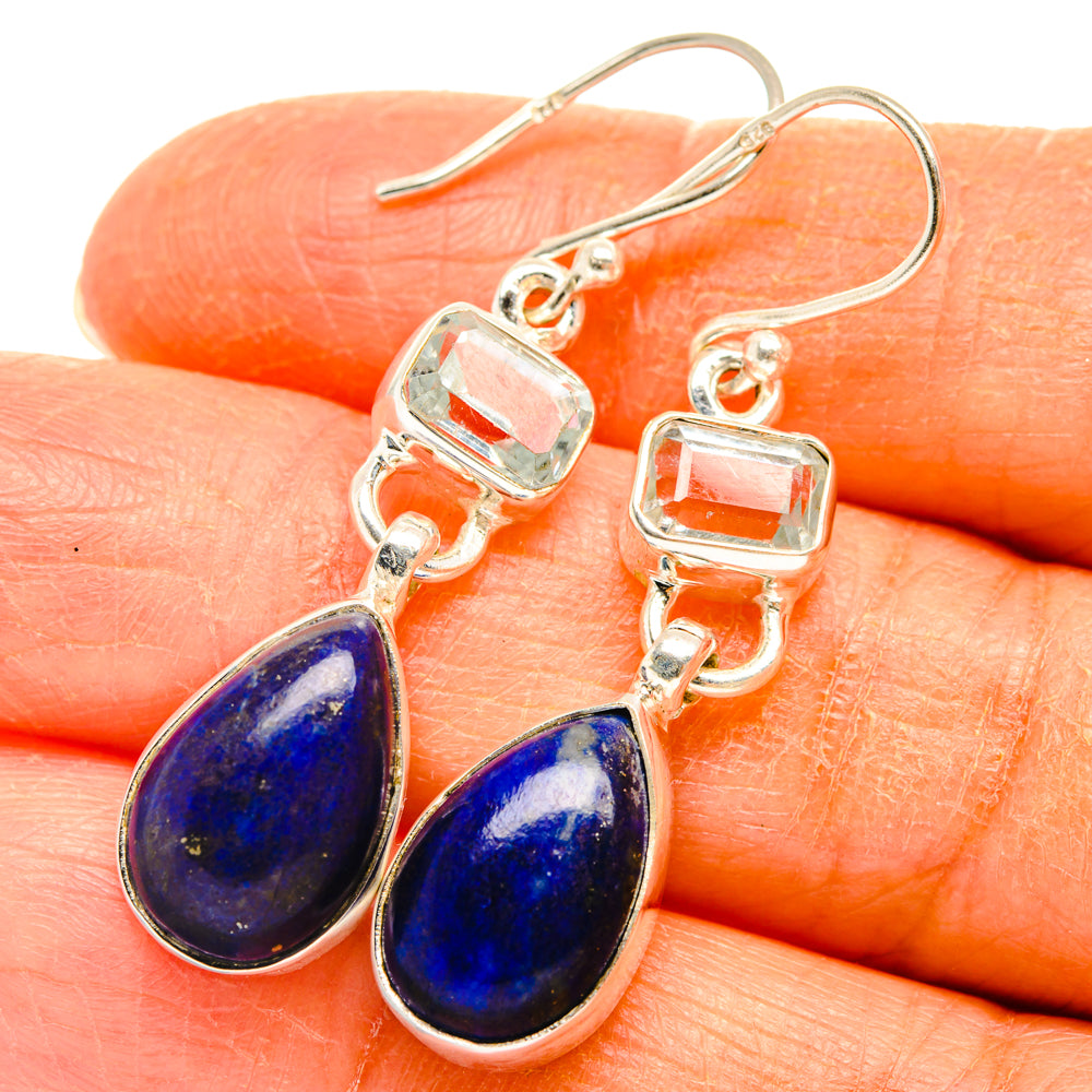 Lapis Lazuli Earrings handcrafted by Anasilvercos - EARR427462