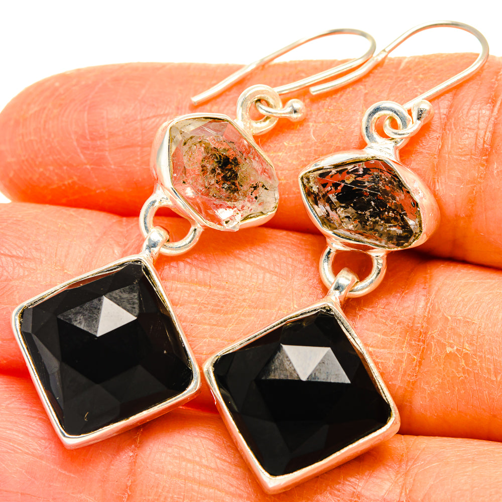 Black Onyx Earrings handcrafted by Anasilvercos - EARR427471