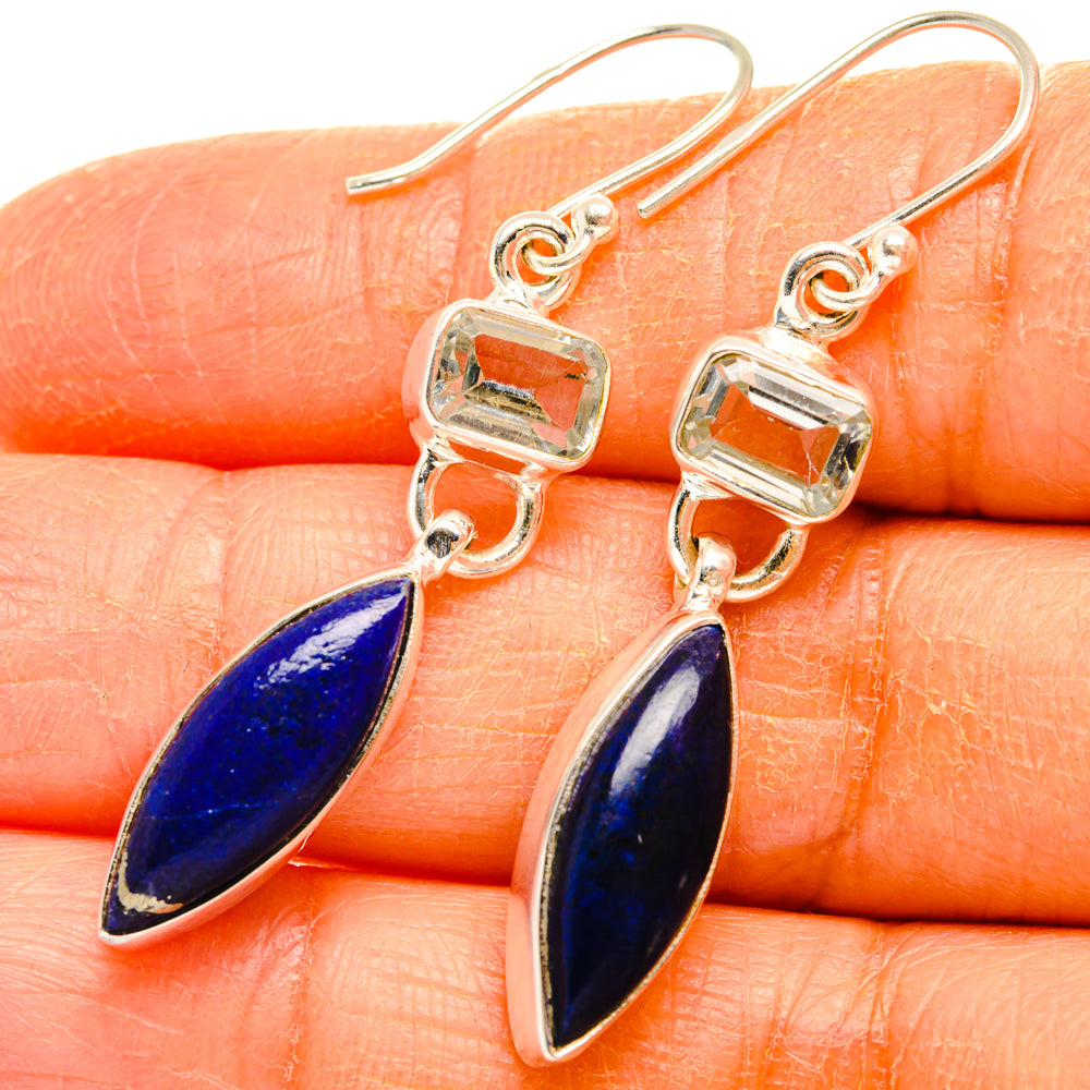 Lapis Lazuli Earrings handcrafted by Anasilvercos - EARR427473