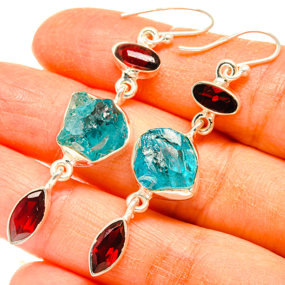 Apatite Earrings handcrafted by Anasilvercos - EARR427482