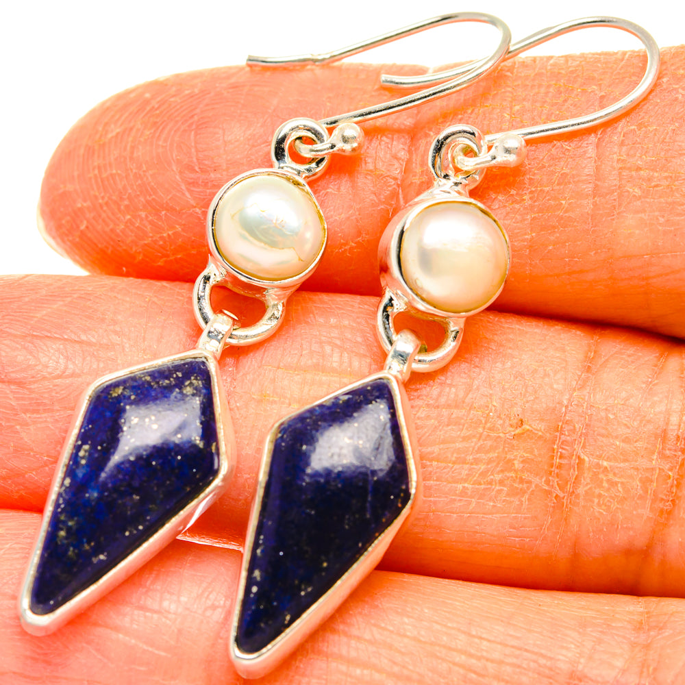 Lapis Lazuli Earrings handcrafted by Anasilvercos - EARR427483