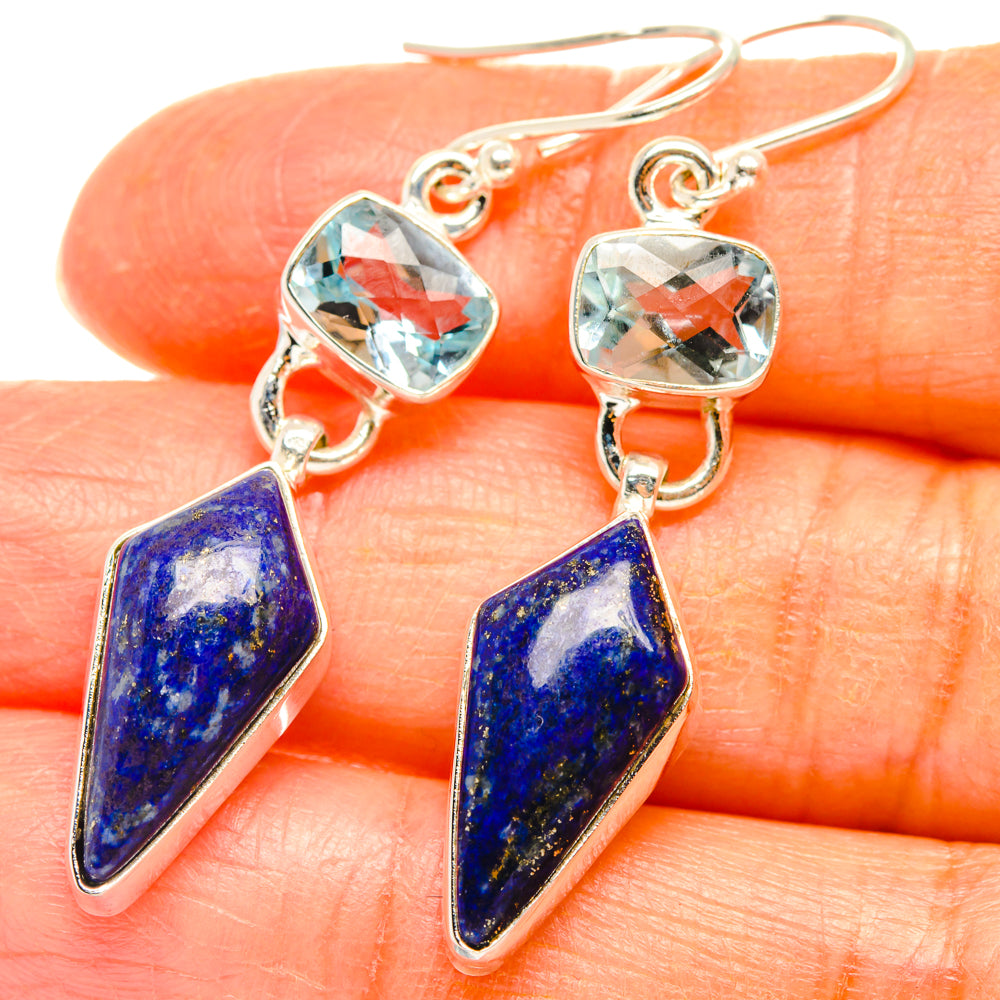 Lapis Lazuli Earrings handcrafted by Anasilvercos - EARR427494