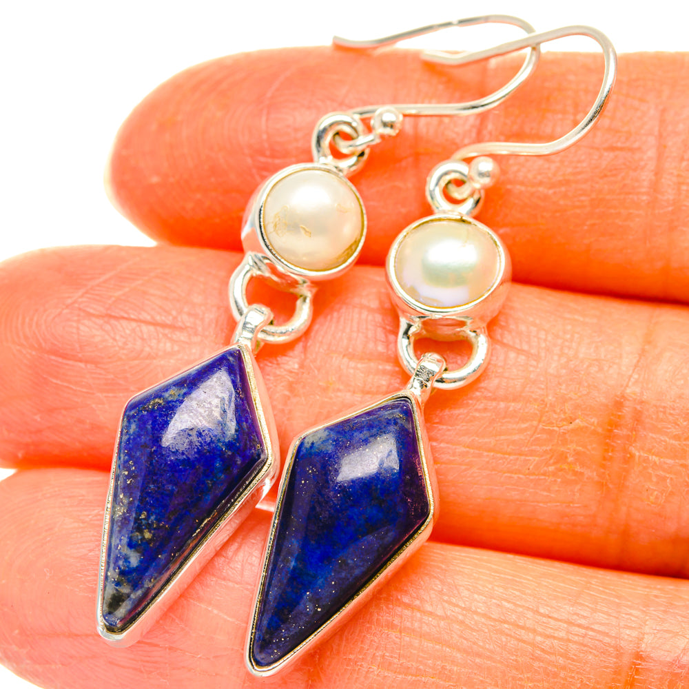 Lapis Lazuli Earrings handcrafted by Anasilvercos - EARR427498