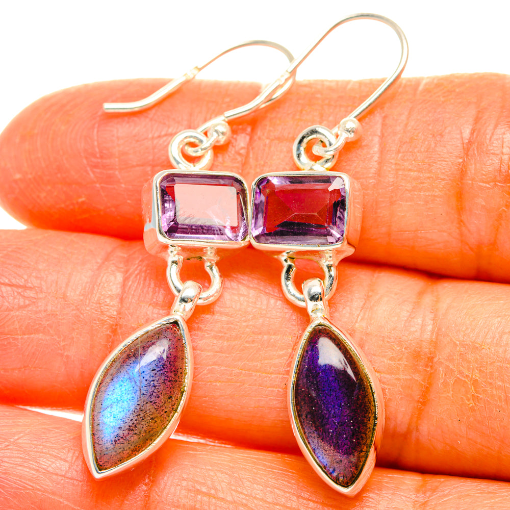 Labradorite Earrings handcrafted by Anasilvercos - EARR427500
