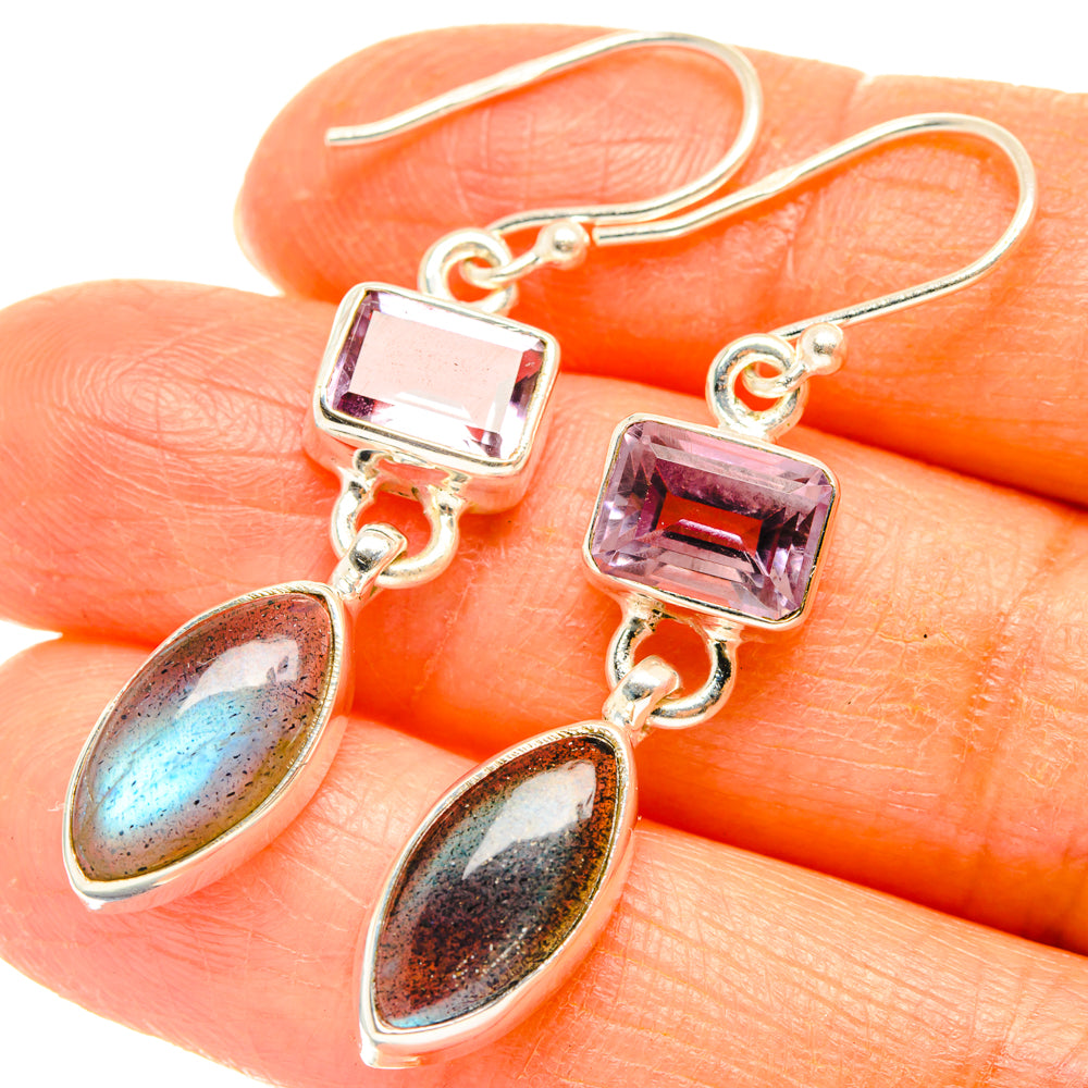 Labradorite Earrings handcrafted by Anasilvercos - EARR427504