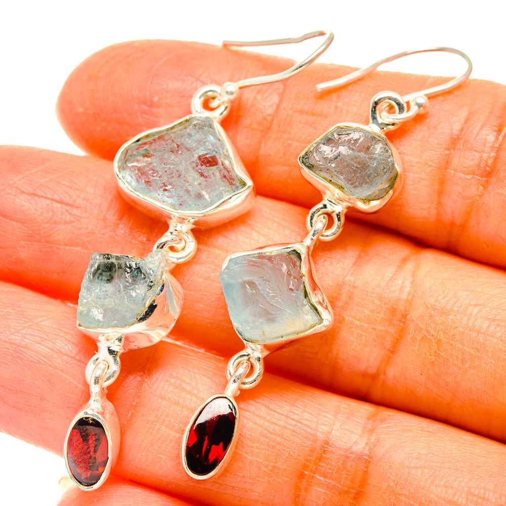 Aquamarine Earrings handcrafted by Anasilvercos - EARR427505