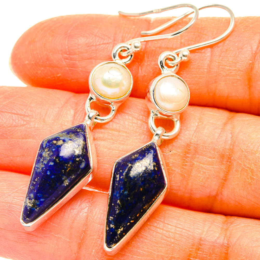Lapis Lazuli Earrings handcrafted by Anasilvercos - EARR427513
