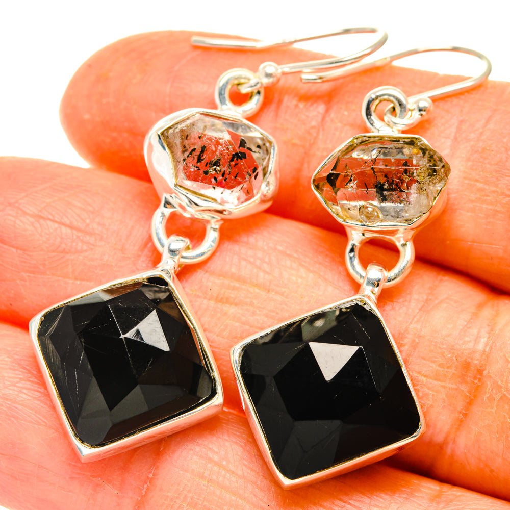 Black Onyx Earrings handcrafted by Anasilvercos - EARR427537