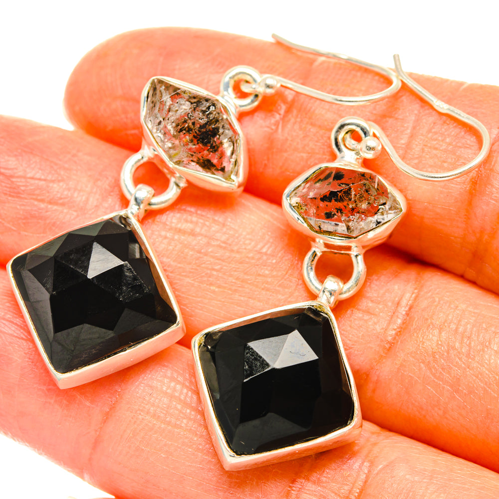 Black Onyx Earrings handcrafted by Anasilvercos - EARR427542
