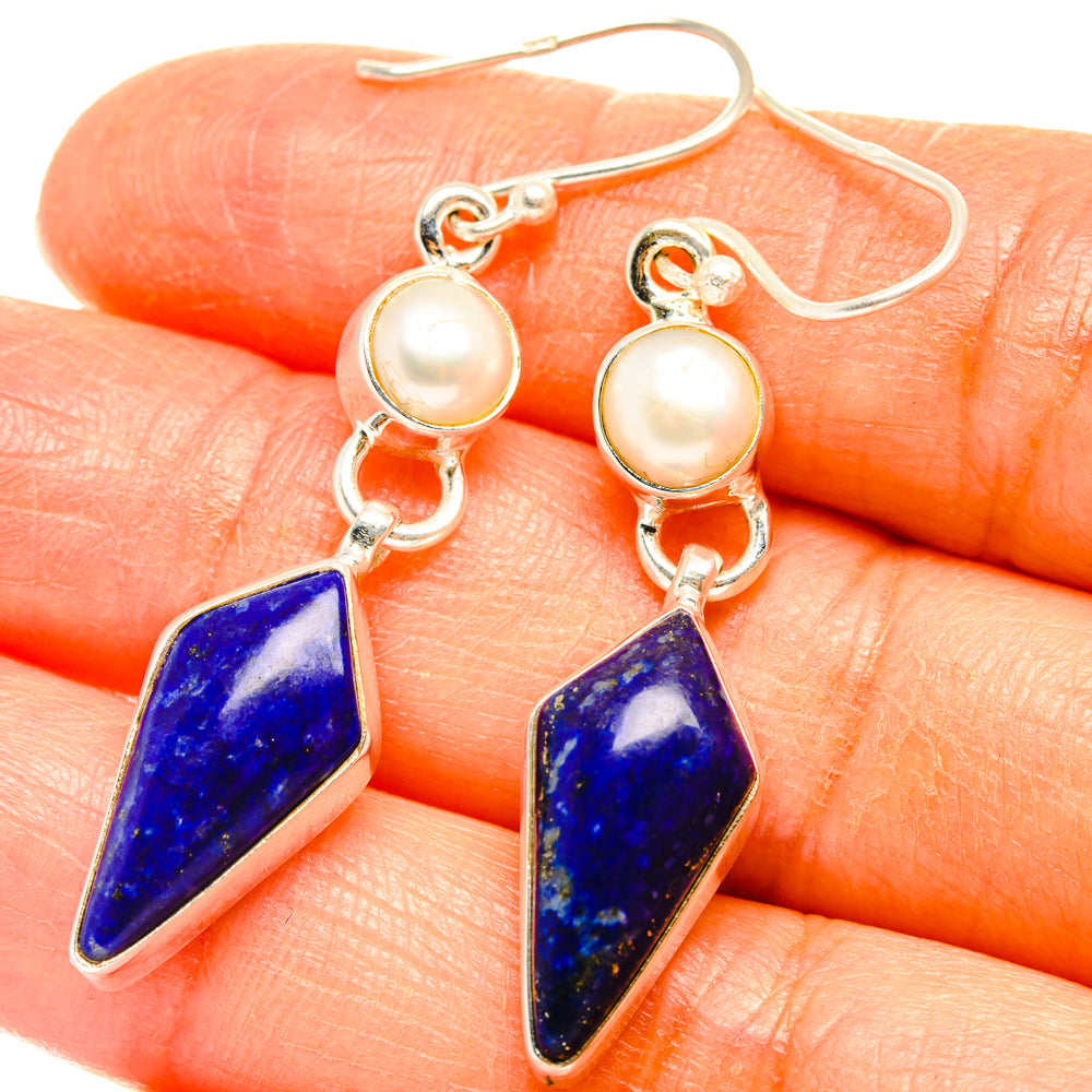 Lapis Lazuli Earrings handcrafted by Anasilvercos - EARR427544