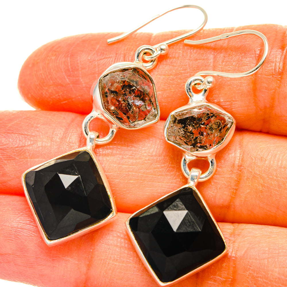Black Onyx Earrings handcrafted by Anasilvercos - EARR427548