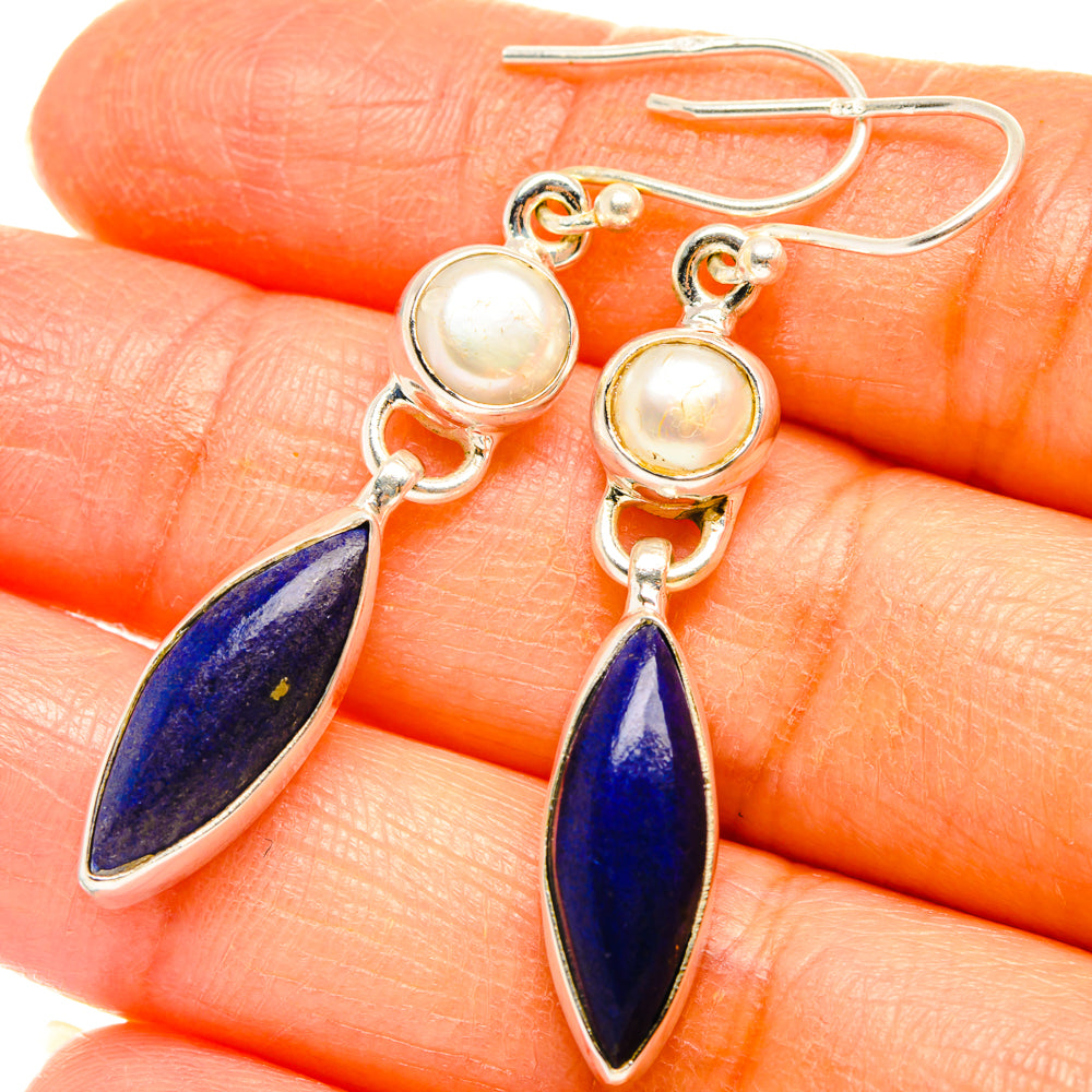 Lapis Lazuli Earrings handcrafted by Anasilvercos - EARR427550