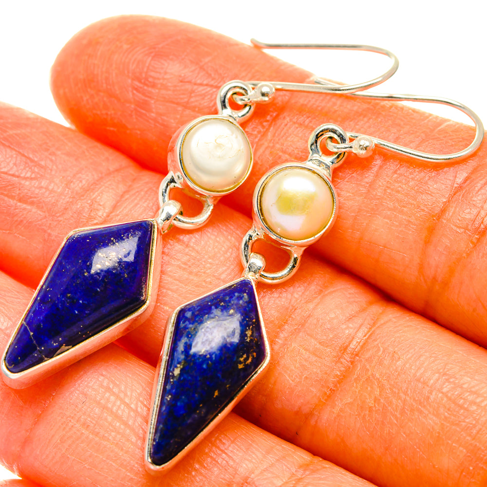 Lapis Lazuli Earrings handcrafted by Anasilvercos - EARR427551
