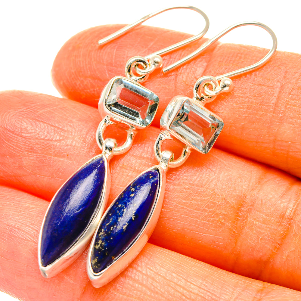 Lapis Lazuli Earrings handcrafted by Anasilvercos - EARR427554