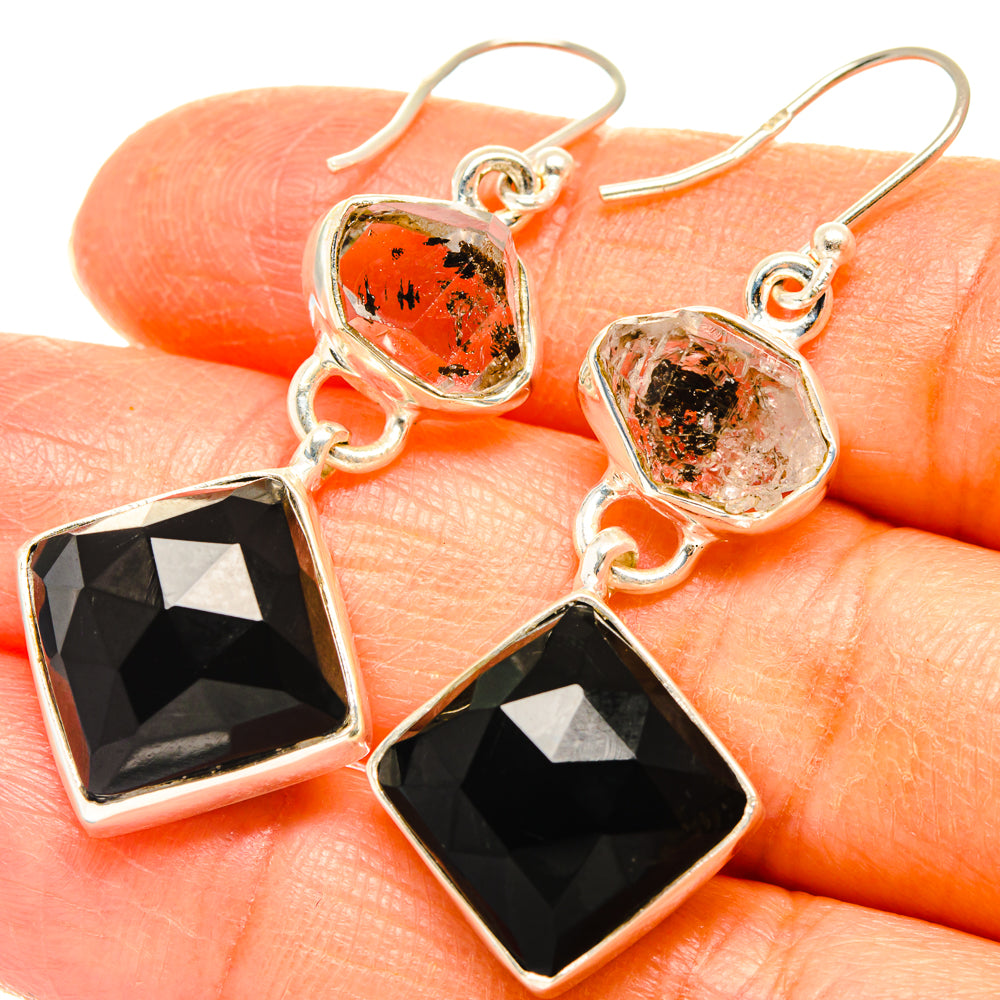 Black Onyx Earrings handcrafted by Anasilvercos - EARR427555