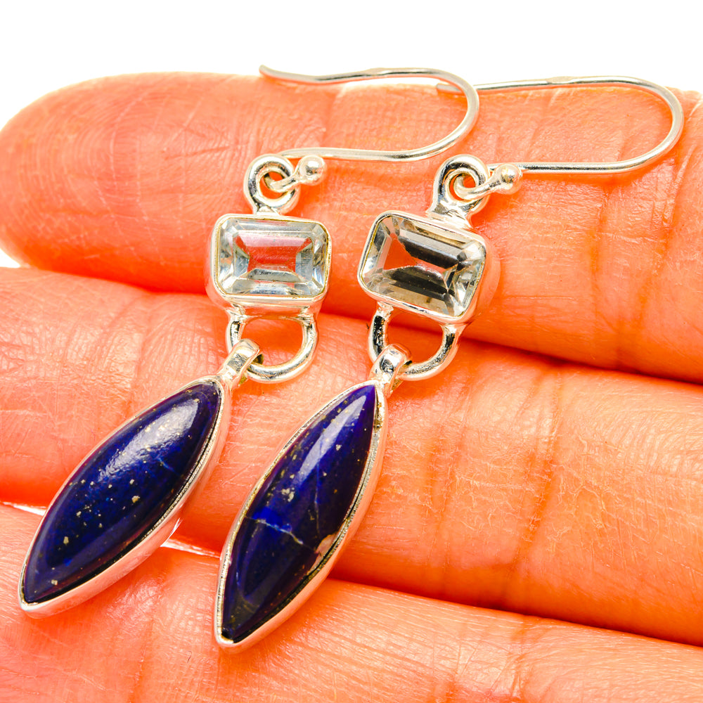 Lapis Lazuli Earrings handcrafted by Anasilvercos - EARR427557