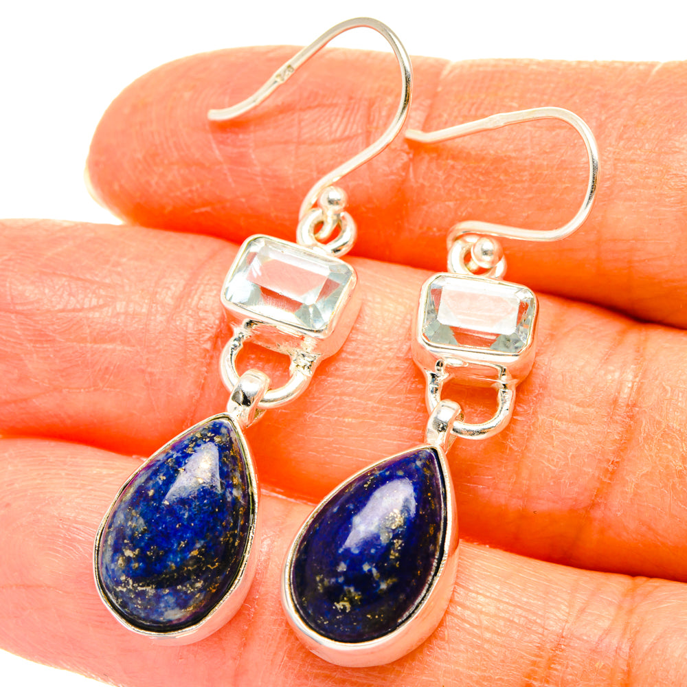 Lapis Lazuli Earrings handcrafted by Anasilvercos - EARR427558